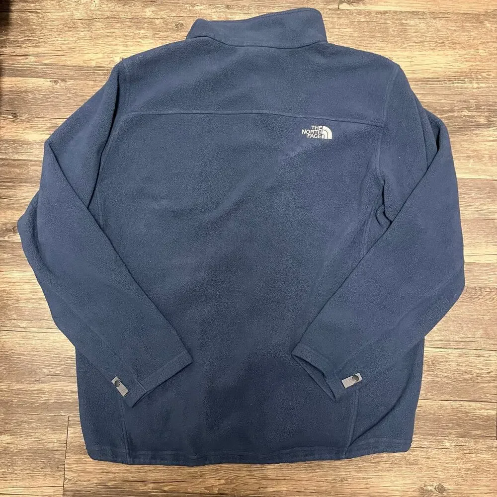 The North Face Fleece Jacket Full Zip Navy Blue Mens XL Outdoor Cozy - Picture 3 of 12